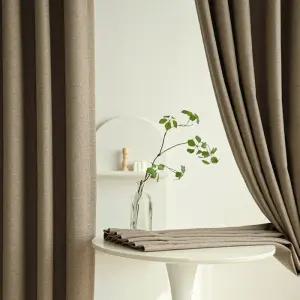 스톤 그리드 항균 형상기억 인테리어 암막 커튼 기본핀형 3color