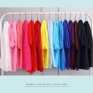 [에스에스_63]쉬폰 단체 쁘띠 사은품 머플러 단색스카프