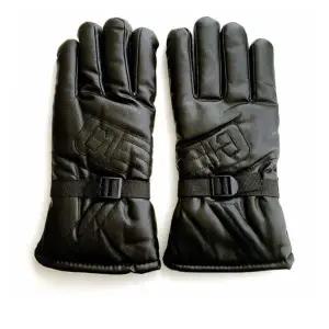 [콩심팥심]가죽 방한 오토바이장갑 손목 롱 바이크 겨울 털 장갑