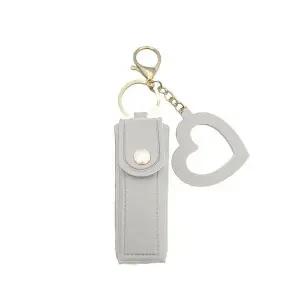 [하프클럽/]거울 립밤 케이스 립스틱 키링 파우치 아이보리