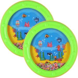 이스트락 오션 드럼 - 물고기 그래픽 파도 및 효과가 있는 10인치 바다 소리 타악기 2 PCS