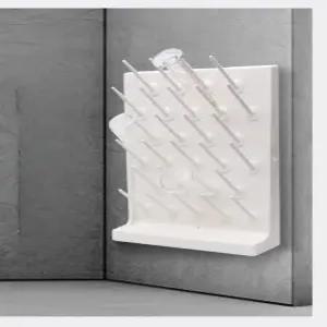 초자걸이 실험실 유리병 건조대 비커 탁상 플라스크 못 진열대 회색 홀더 기구 탁상용