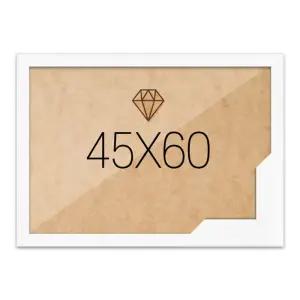 보석십자수액자 45x60 고급형 슬림 우드 화이트