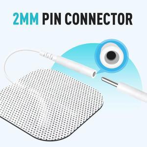 TENS 유닛 0MM X2 전극 플러그 재사용 접착 20PCS 교체 가능 패드 머신용