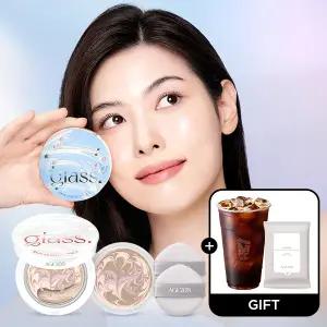 [40%쿠폰+커피쿠폰]홀리데이 에디션! 에이지투웨니스 글래스 스킨 에센스 팩트 소프트 펄 글로우 에디션 본