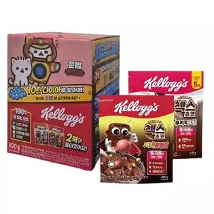 켈로그 운빨존많겜 패키지 820g세트(첵스초코 쿠키앤크림420g + 매직팝핑볼 400g +게임리워드카드)