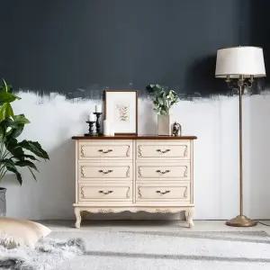 [퍼니프랑] 수입 유럽형 빈티지 엔틱가구 RG 20 아이보리 수납 서랍장