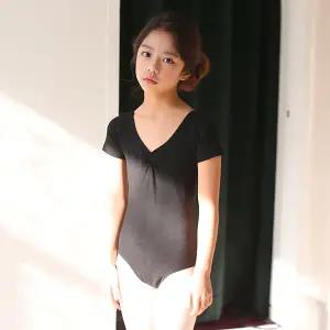 유아/주니어/입시 베이직 반팔 레오타드(블랙)