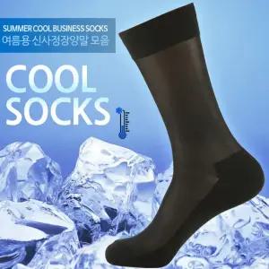 시원한 쿨 기능성 남자 여름 드라이쿨 겹실키 실켓 망사 양말 세트 5켤레 비즈니스 신사 정장양말