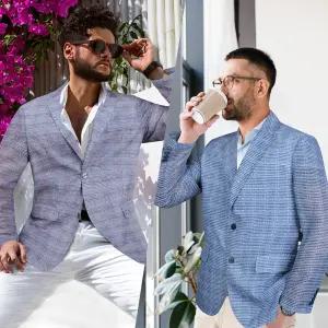 시원한 레이온 린넨소재 쟌피엘 여름정장 콤비자켓