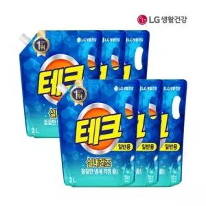 테크 실내건조 세탁세제 리필 2L x6개