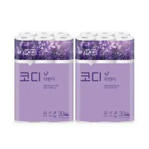 [코디] 라벤다 화장지 30Mx30롤 2팩