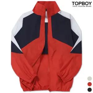 내츄럴 오버핏 배색 바람막이 점퍼 (NS601)