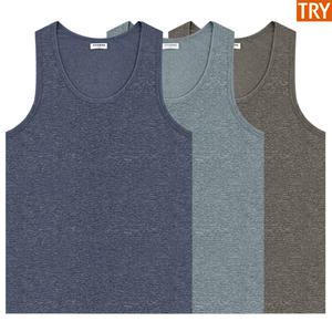 트라이 기능성 냉감 쿨 인견 남자 런닝 3매입 YZ37