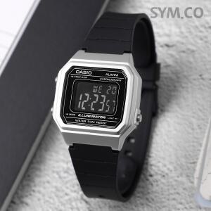 W-217HM-7B 카시오 스퀘어 디지털 군인 남성 우레탄 시계 c152