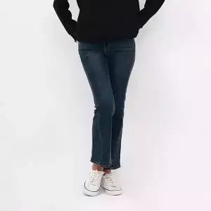 여성) Gracell 이중오비 사선절개 바이오스톤워싱 슬림_AM3DNE561-DB