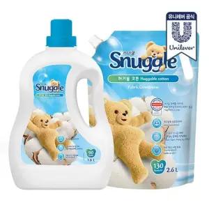 [무료배송] 스너글 초고농축 섬유유연제 허거블코튼 2L + 2.6L