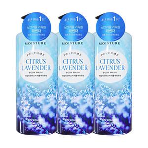 엘지 온더바디 데일리 모이스처 퍼퓸 바디워시 시트러스 라벤더향 1100ml 3개 샤워