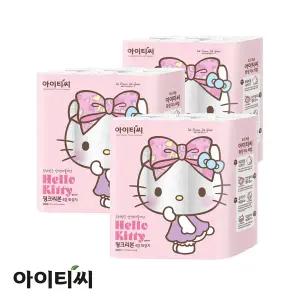 [M] 헬로키티 4겹 핑크리본 화장지(20m) 24롤X3팩(72롤)