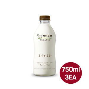 매일유업 상하목장 유기농우유 750ml X 3개/냉장우유/냉장무/배