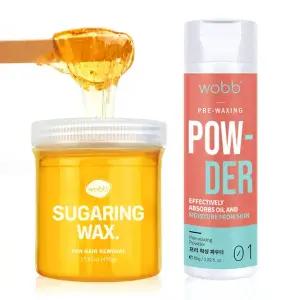와브 슈가링 + 파우더 세트 셀프 왁싱 키트 브라질리언 제모 왁스