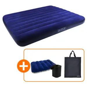 인텍스 듀라빔 에어매트 블루+미니 무선펌프+전용가방+에어베개 풀세트