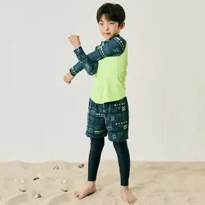 [아레나수영복] 지오 아동 레저 집업 래쉬가드 세트 A4BB1BS04LIM