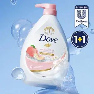 [도브]라이트 샤워 화이트 피치 바디워시 1L 2개