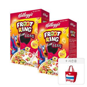 켈로그 후르트링 530g, 2개 + 증정(리유저블백 빨강, 1개)