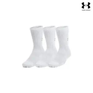 [언더아머](하남점)1386311-100 공용 UA 트레이닝 코튼 크루 삭스 3켤레