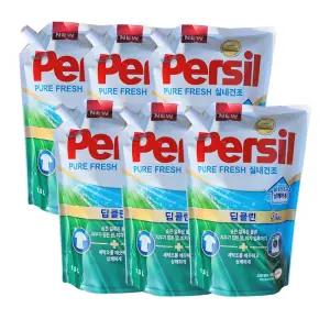 퍼실 딥클린 엑스퍼트 실내건조 1.5L 리필 6개 일반드럼겸용 액체세탁세제