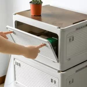 코로로 우드커버 리빙박스 캠핑 테이블 겸 우드상판 폴딩박스 84L 116L 143L