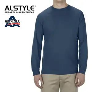 트리플에이 AAA 1304 남여공용 무지 긴팔티 하버블루