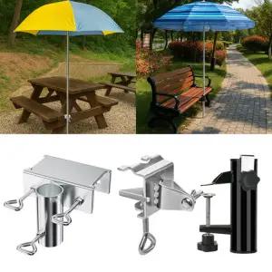 이게고정이지 파라솔 받침대 지지대 난간 고정 거치대 세로고정형