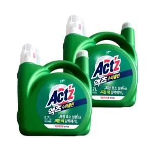 액체세제 액츠 수퍼클린 찌든때 5.7L X 2개 / 대용량 / 겸용