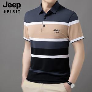 JEEP SPIRIT 지프 남자 티셔츠 비즈니스 스타일 통기성 캐쥬얼 카라티 반팔