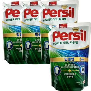 퍼실 9중효소 딥클린 파워젤 리필 1.5L 4개 일반드럼겸용 세탁세제