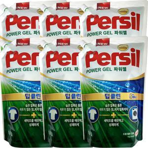퍼실 9중효소 딥클린 파워젤 리필 1.5L 6개 일반드럼겸용 세탁세제