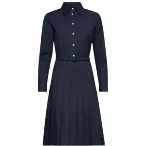 톰브라운 [명품] 스트라이프 코튼 플란넬 플리츠 바텀 벨트 드레스 FDSE89A F0351 415