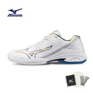 미즈노 웨이브 클로3 화이트 블루 71GA24433 배드민턴화 배구화 탁구화 인도어화
