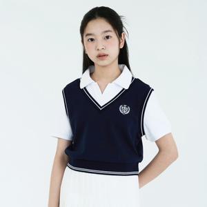 [더데이걸] 조끼 레이어드 카라티 TGRA24308