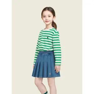 [BEANPOLE KIDS] [BEANPOLE KIDS] [BEANPOLE KIDS] [Essential] 스트라이프 긴소매 티셔츠 - 그린 (BI5841UE2M) (BI5841UE2M) (BI5841UE2M)