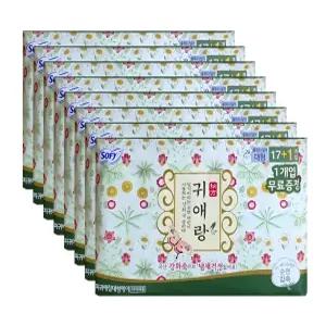 쏘피 귀애랑 대형 생리대 17+1P(18P) x 8개