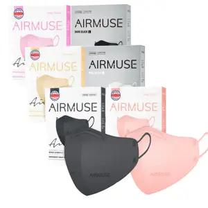 에어뮤즈 KF94 황사방역마스크 대형 10매입-5개(총50매)/ 컬러마스크