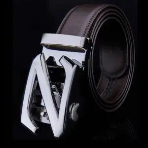남성 럭셔리 Z 자동 가죽 벨트 골드 실버 정장벨트 허리띠 캐쥬얼 남자벨트 허리띠 바지
