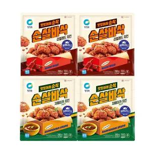 청정원 순살바삭 자메이카스타일치킨 300g + 리얼레드치킨 300g 각2개 (총 4개)