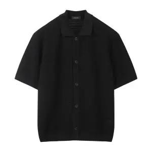 [커스텀멜로우](광주신세계)블랙 메쉬 하프 슬리브 가디건 CWWAM25312BKX