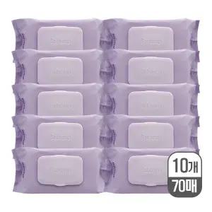 베베숲 프리미어 plus 물티슈 캡형 70매 10팩 / 아기물티슈 엠보싱 평량70gsm 두꺼운