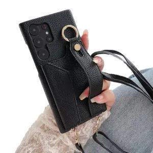 [데켄스]갤럭시 S26 울트라 플러스 가죽 카드 포켓 수납 지갑 스트랩 목걸이 링고리 핸드폰 휴대폰 케이