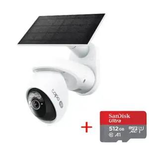 티피링크 Tapo C660 KIT 800만화소 태양광충전 무선 배터리 실외용 카메라 CCTV + micro SD 카드 512GB